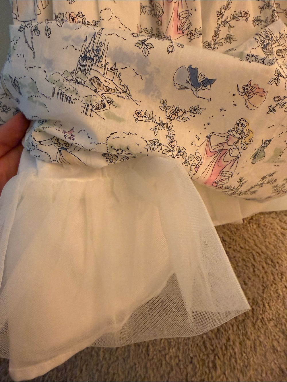 NWT Janie and Jack Toile Princess Aurora Collection Girls' Dress with Headband - Picture 6 of 6